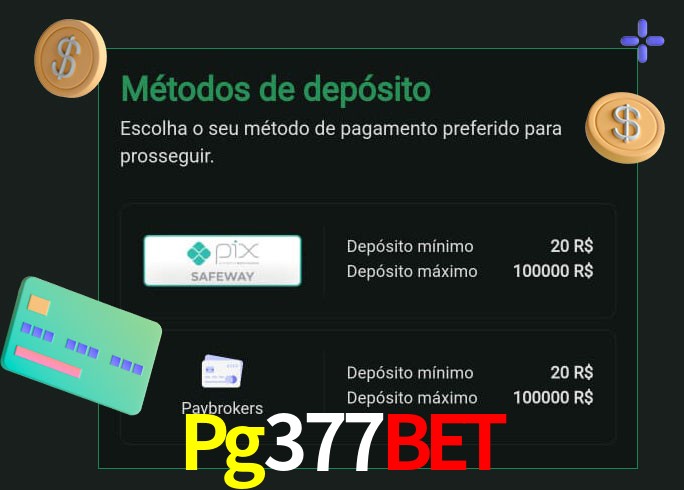 O cassino Pg377Bet oferece uma grande variedade de métodos de pagamento